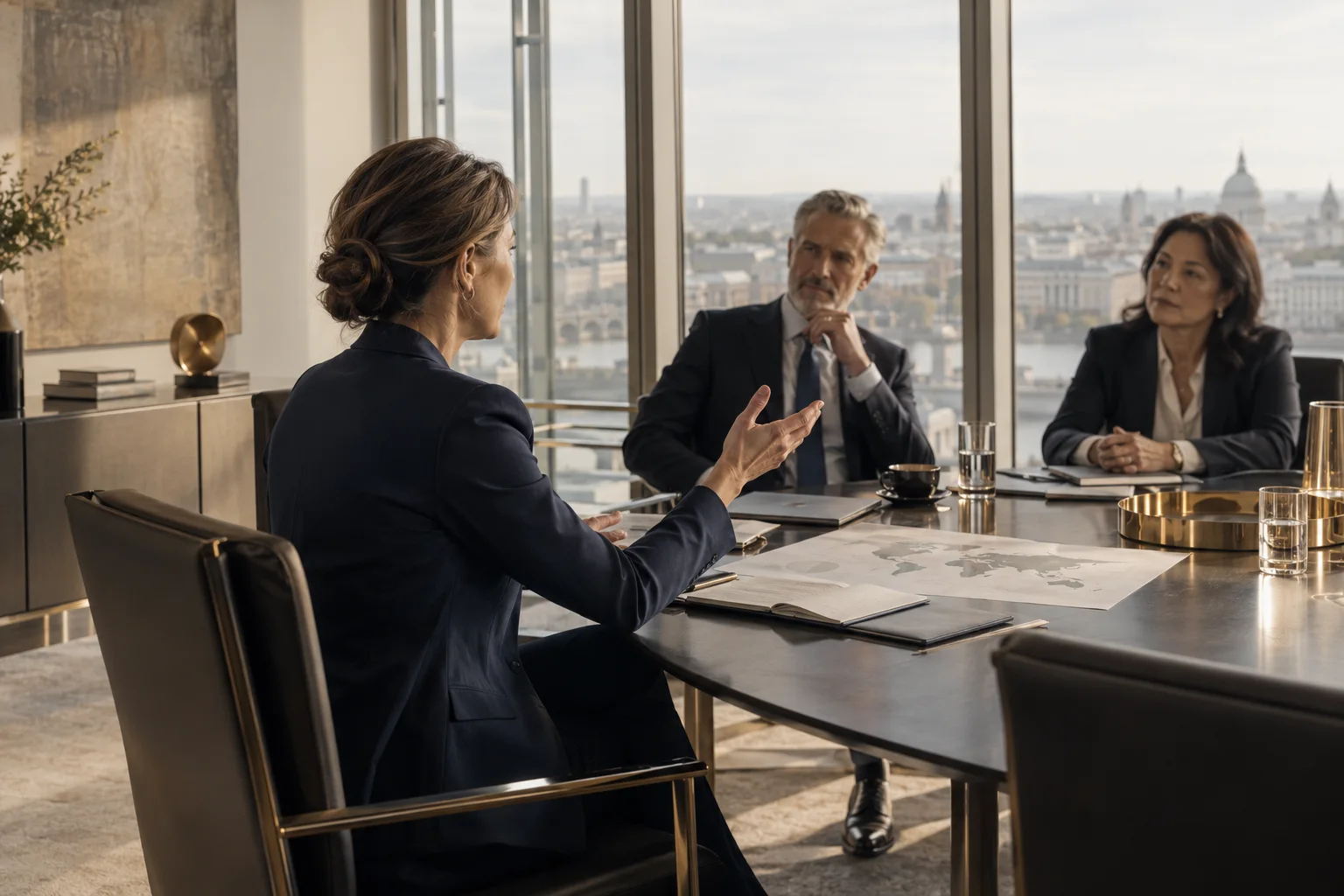 Alexandra leading an international insurance and risk discussion